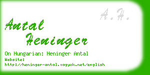 antal heninger business card